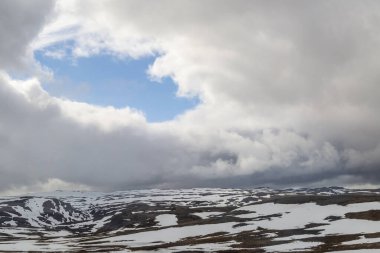 Kuzey Burnu, Kuzey Norveç 'te pelerin. Finnmark County, Norveç. Yüksek kalite fotoğraf