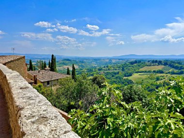 Tuscany, İtalya 'dan geçiyor. Lucca, Firenze, Floransa, Siena, San Geminiano. Yüksek kalite fotoğraf