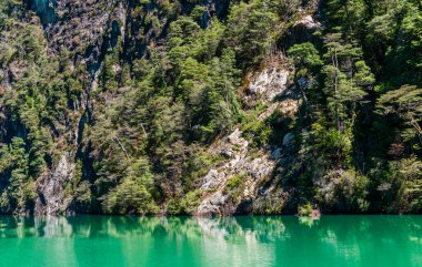 Frias Gölü 'nü Puerto Alegre' den Puerto Frias 'a, Rio Negro Eyaleti, Patagonya, Arjantin. Yüksek kalite fotoğraf