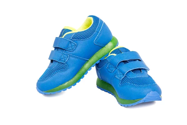 Scarpe Sportive Bambini Isolate Sfondo Bianco Eleganti Scarpe Ginnastica Bambini — Foto Stock