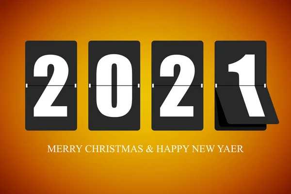 크리스마스 Merry Christmas 뉴이어 Happy New Year 2021 디자인이 과정에 — 스톡 벡터