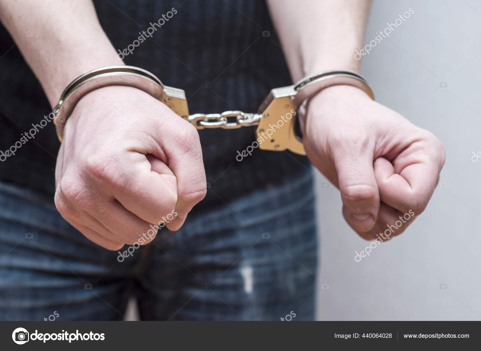 Man Detained Handcuffs Prisoner Arrested Man Handcuffs Male Hands ...