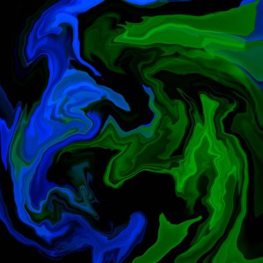 Güçlü, parlak fırça darbeleri ve ahenkli renk paleti kullanarak resmedilmiş soyut bir arkaplan ile resmedilmiş bir dijital sanat eseri.