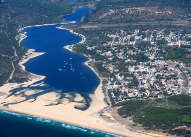 Portekiz 'in merkezinin güzel hava manzarası