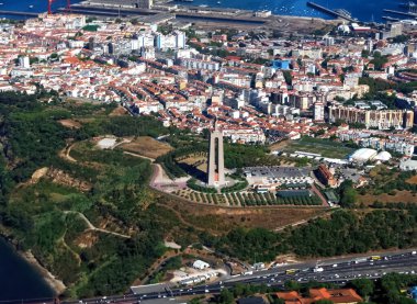 Portekiz 'in merkezinin güzel hava manzarası