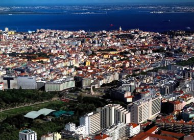 Portekiz 'in merkezinin güzel hava manzarası