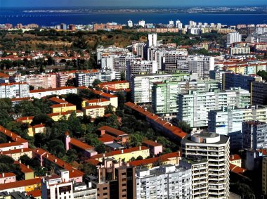 Portekiz 'in merkezinin güzel hava manzarası