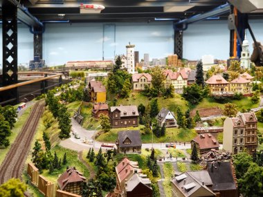 Almanya, Hamburg 'daki Miniatur Wunderland' da dünyanın en büyük model demiryolunun içinde.