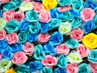 Arkaplan için bir sürü kumaş gül