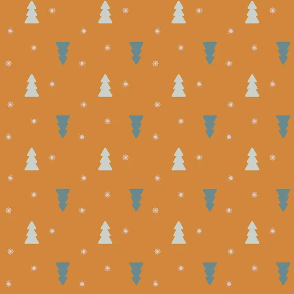 Новогодний Узор Векторная Плоская Иллюстрация Минималистичном Стиле Рождественской Елки Бохо — стоковый вектор