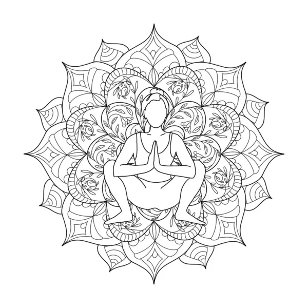 Yoga mandala coloring pages