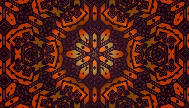 soyut dekoratif doku desenleri öğeleri karanlık bir degrade arka plan üzerinde bir Altıgen şeklinde geometrik şekiller