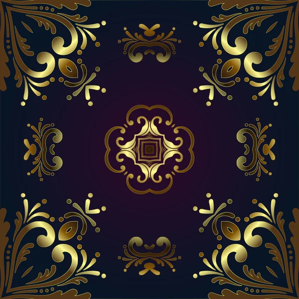 Mandala. Kulatý vzor ornamentu. Ročníkové dekorativní prvky. — Stockový vektor