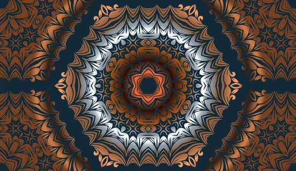 Mandala. Patrón de ornamento redondo. Elementos decorativos vintage. — Vector de stock