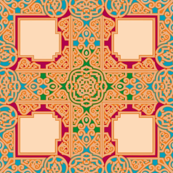 Fundo de padrão étnico colorido. Ornamento vetorial árabe — Vetor de Stock