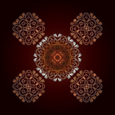 renkli etnik desenli arka plan. Arabesk vektör süsleme