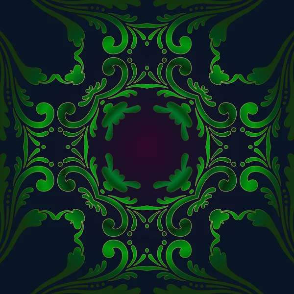 Mandala. Motif d'ornement rond. Éléments décoratifs vintage. forme de dégradé vert classique — Image vectorielle