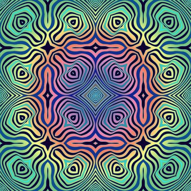 Oryantal altın elemanları ile lüks vektör çiçek desenli. Soyut klasik süsleme