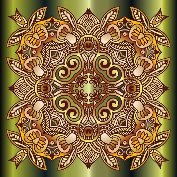 Oosterse vector patroon met arabesque en bloemenelementen. Uittreksel gouden ornament — Stockvector