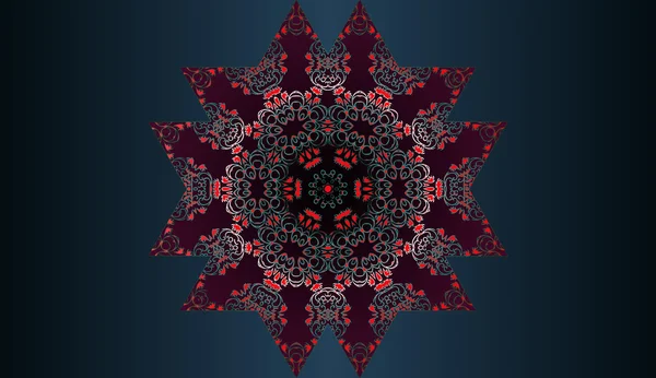 Mandala. Runda prydnadsmönster. Vintage dekorativa element. — Stock vektor