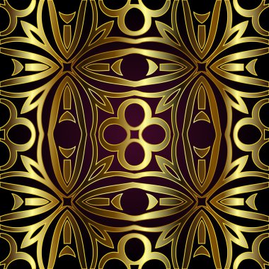 Koyu bir arka planda Victoria tarzı altın bir süs çerçevesi. Tasarım elementi.