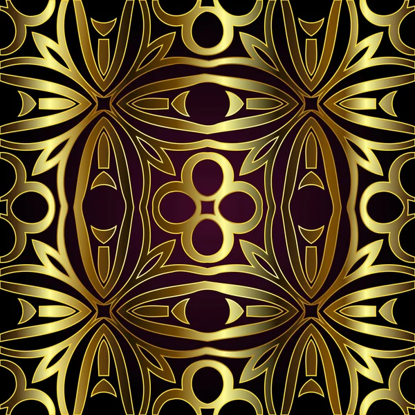 Marco de adorno dorado en estilo victoriano sobre un fondo oscuro. Elemento para el diseño . — Archivo Imágenes Vectoriales