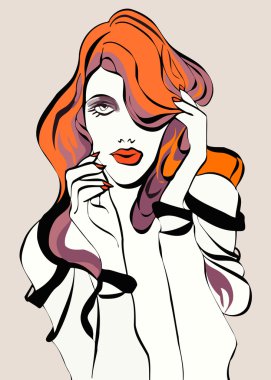 uzun saç rengi ile bir kızın yüzü