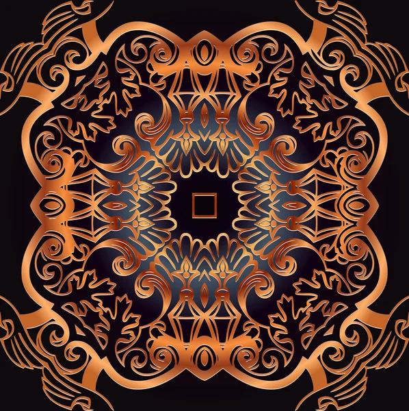 Mandala. Runda prydnadsmönster. Vintage dekorativa element. — Stock vektor