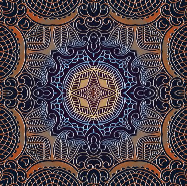 Antika rokoko stili dekoratif desenli retro süsleme işlemeli vektör vintage sınır çerçevesi