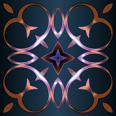 Süs arka plan. Yuvarlak model. Vektör sanat