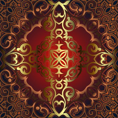 altın çapraz doku openwork desen yuvarlak şekil kare