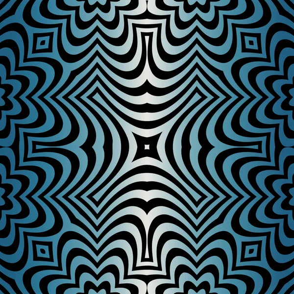 Abstrakt mönster dekorativa linjer av geometriska element i en diamant form på blå bakgrund gradient — Stock vektor