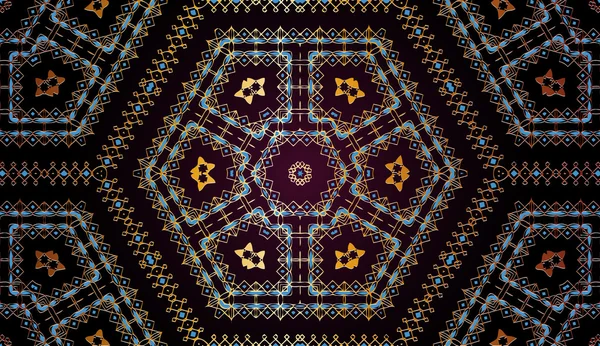 Декоративная трактовка винтажный бесшовный узор тисненой шестиугольной формы для вашего дизайна — стоковый вектор