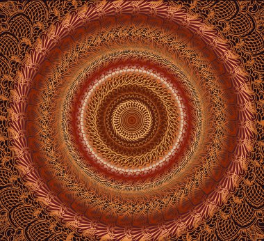 vektör tasarım öğeleri soyut oryantal altın dekor, mandala desen bir sarmal şeklinde çizgilerle