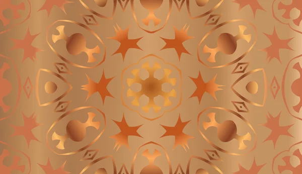 Orientalischer Vektor klassisches goldenes Muster. nahtloser abstrakter Hintergrund mit sich wiederholenden Elementen — Stockvektor