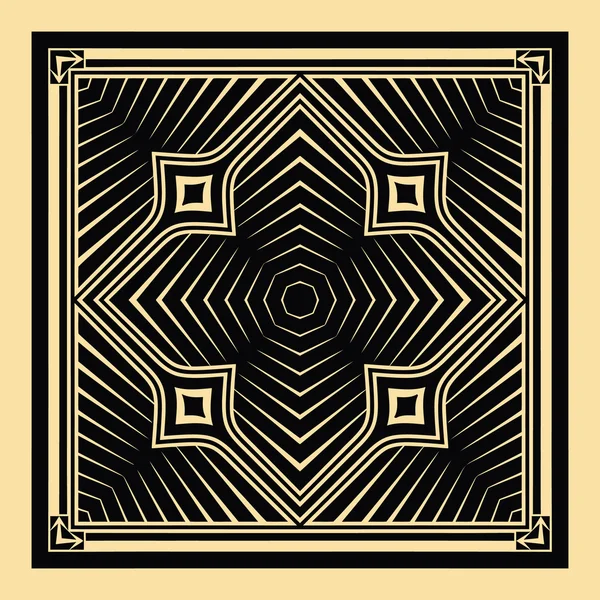 vektör illüstrasyon doku, geometrik şekilkare şeklisarı bir arka plan elemanları üzerinde siyah desen