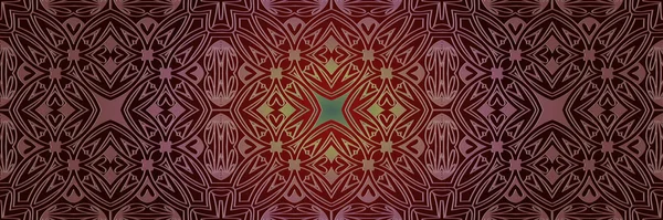 Astratto antico orientale decorazione elemento spruzzatore piastrelle fregio sulla base di una figura geometrica simmetrica — Vettoriale Stock