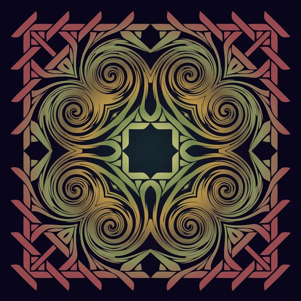 Мандала. Этнические кружева круглый орнамент Печать для текстиля — стоковый вектор