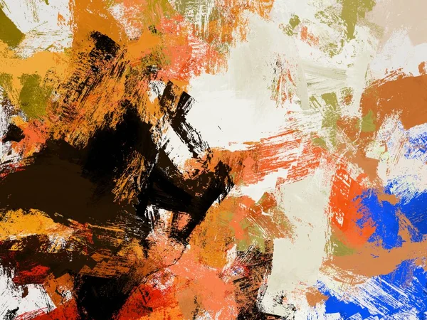 Texture Strokes Colored Paint Blurred Spots Brushes Different Sizes Shapes — Stock Photo, Image