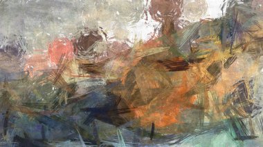 Renkli boya darbelerinin dokusu, farklı boyutlarda ve şekillerde fırçalarla bulanık noktalar. Stil suluboya, yağ grunge arka plan rengi, yağ, grunge arkaplan