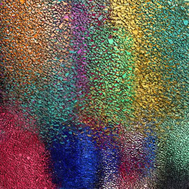 Şekillendirilmiş suluboya, yağ, grunge illüstrasyonunun soyut psikedelik arka planı, farklı boyut ve şekillerde renkli bulanık noktalar ve boya vuruşları