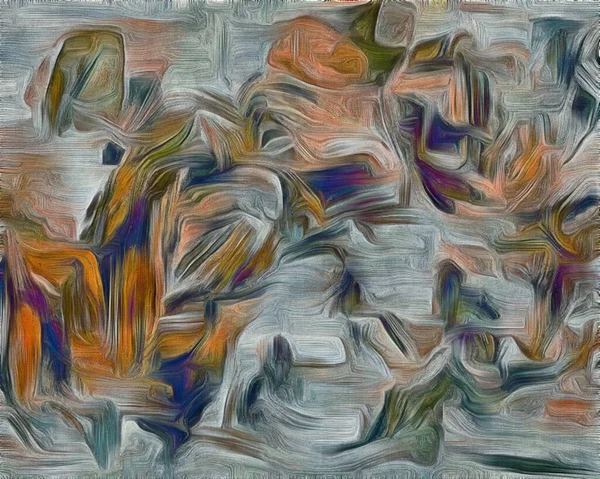 Abstraktní Psychedelické Pozadí Stylizovaného Akvarelu Oleje Grunge Ilustrace Barevné Chaoticky — Stock fotografie