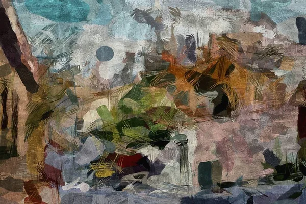 Абстрактный Психоделический Фон Стилизованной Акварели Масла Гранж Иллюстрации Цветных Хаотично — стоковое фото