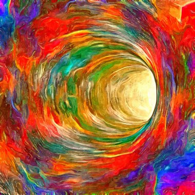 Şekillendirilmiş suluboya, yağ, grunge illüstrasyonunun soyut psikedelik arka planı, farklı boyut ve şekillerde renkli bulanık noktalar ve boya vuruşları