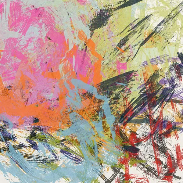 Абстрактный Психоделический Фон Стилизованной Акварели Масла Гранж Иллюстрации Цветных Хаотично — стоковое фото
