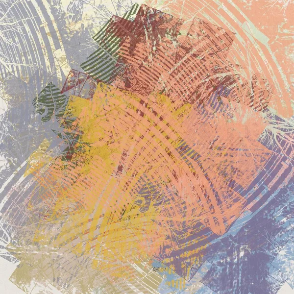 Fond Psychédélique Abstrait Aquarelle Stylisée Huile Illustration Grunge Taches Colorées — Photo
