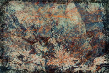 Renkli kaotik fırça darbelerinin farklı boyutlarda ve bulanık boya lekelerinin soyut psikedelik arka plan suluboya stili