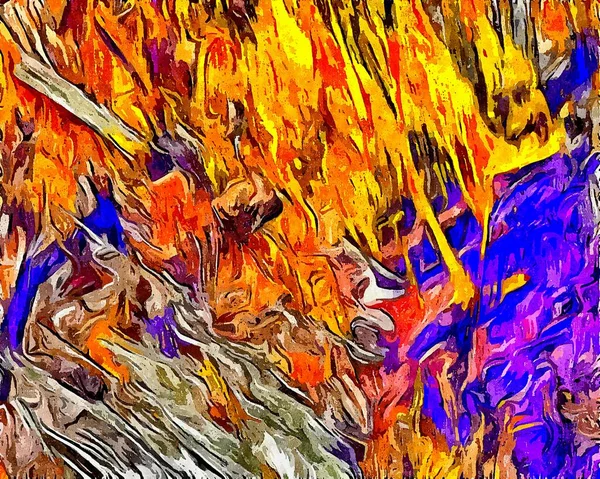 Abstract Psychedelic Background Watercolor Stylization Colored Chaotic Brush Strokes Different — Stock Photo, Image