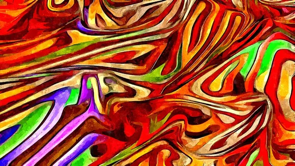 Astratto Psichedelico Sfondo Acquerello Stilizzazione Pennellate Caotiche Colorate Diverse Dimensioni — Foto Stock