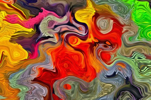 Abstract Background Psychedelic Fractal Texture Brush Strokes Colored Paint Blurred — Stock Photo, Image